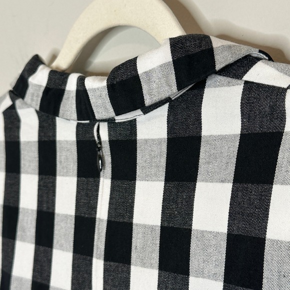 Beetlejuice Vixen by Micheline Pitt Black White Gingham Shirt Dress XL No Belt - Picture 14 of 16